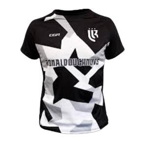 white and black futsal jersey