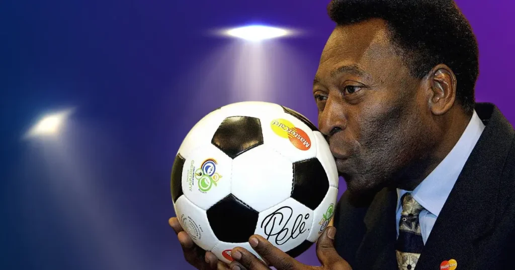 footballer pele with ball
