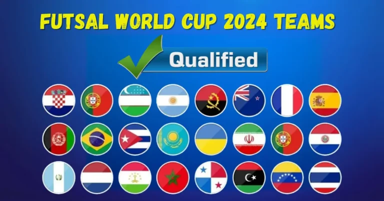 fifa futsal world cup teams lineup with flags