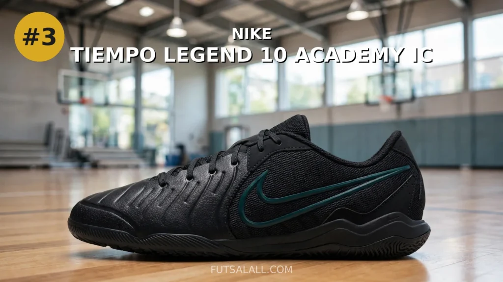 Nike Tiempo Legend 10 Academy IC futsal shoe — roomy fit for wide feet